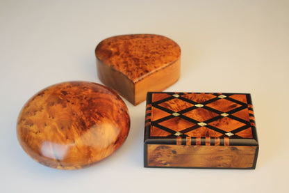 Set mit drei Thuya Holz Boxen | Thuya Design